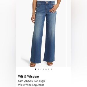 Wit & Wisdom High Waist Wide Leg Jeans